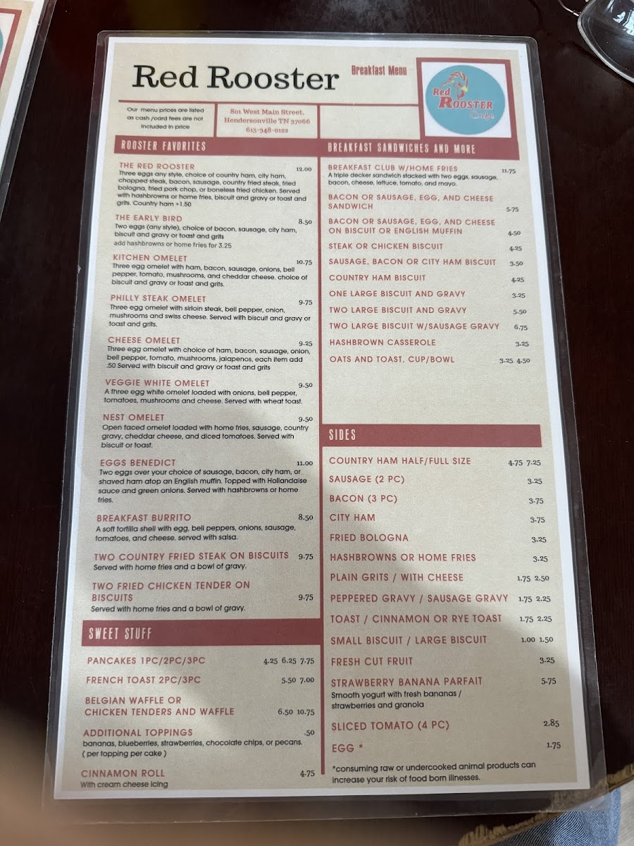 Red Rooster Cafe Menu-1