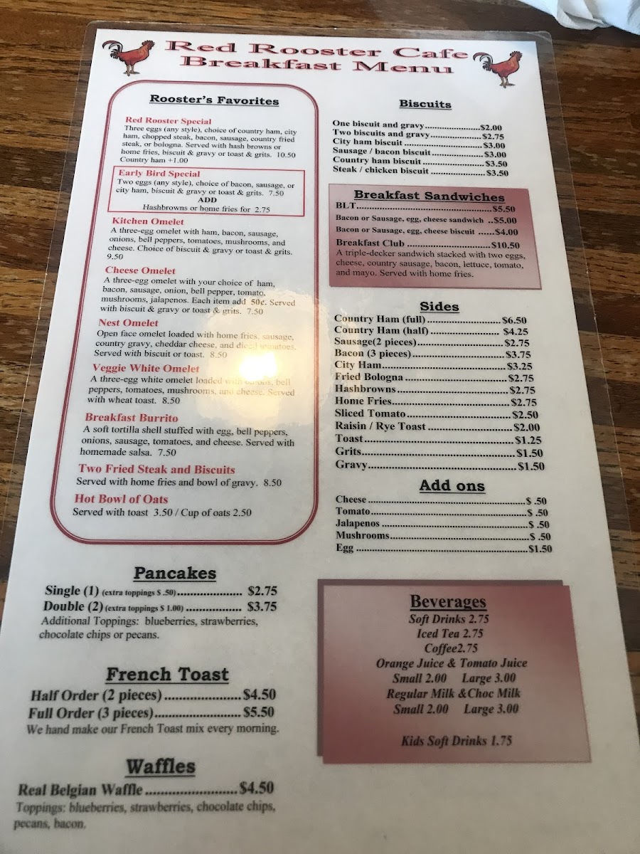 Red Rooster Cafe Menu-7